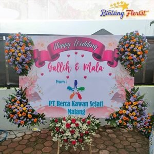 Bunga Papan Wedding Bintang Florist Malang