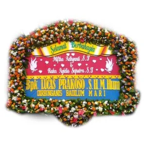 Bunga Papan Happy Wedding